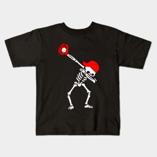 Dabbing Skeleton Baseball Kids T-Shirt